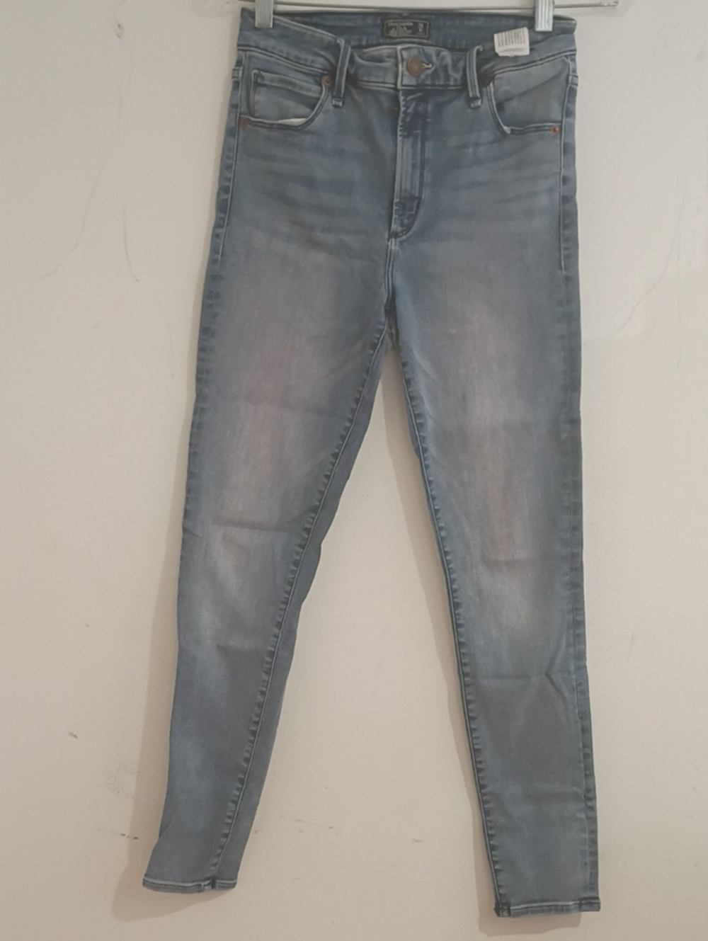 Abercrombie & Fitch Light Blue High-Rise Skinny Jeans